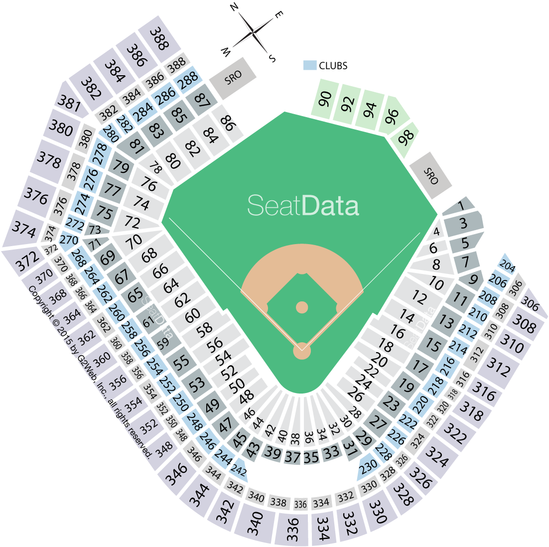 Oriole Park at Camden Yards Seating Map