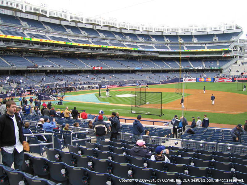 Yankee Stadium Section 114B view